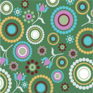 Green Circles Flowers